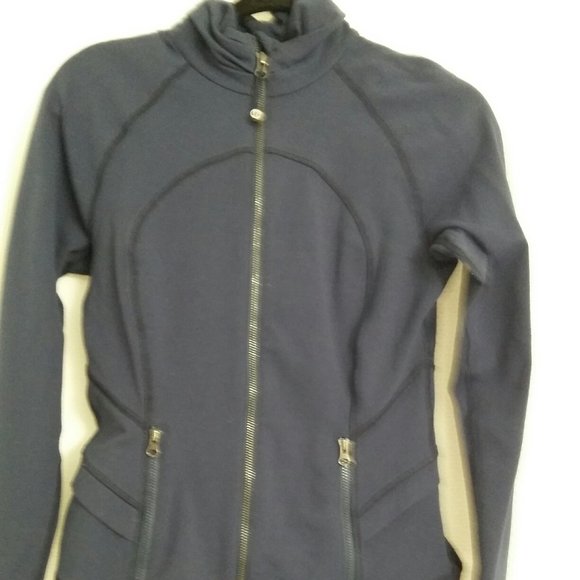 Lululemo zip-up jacket Navy; size Small - Picture 3 of 4